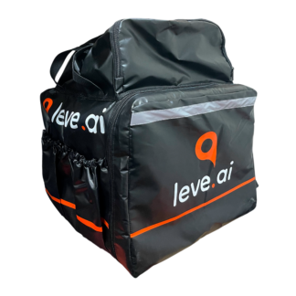 Mochila Térmica para Entrega – (SEM ISOPOR) Bag 45L - LEVE.AI (PRETA)